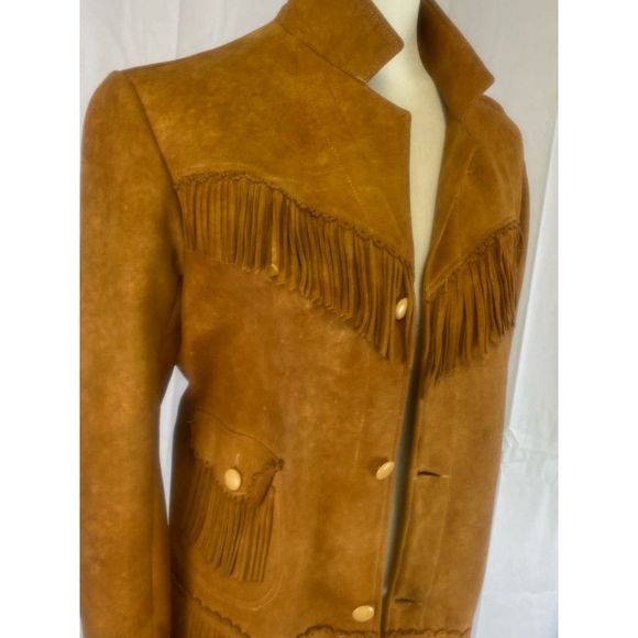 Vintage Jackets & Coats Vintage Leather Like Fringe Jacket Poshmark